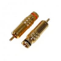 AG1015: 12mm GOLD RCA PLUG, 2-Pack, RCA CONNECTOR​ 