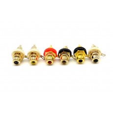 AG1028: Gold Chassis RCA Jacket,  Solder Type, RCA CONNECTOR​ 