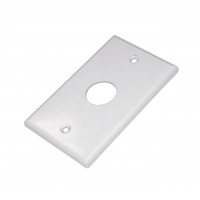 AV112: Single round hole wall plate (XLR chassis or F connector)