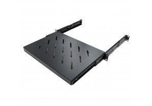 CAT105-12: 1U 12in Sliding Vented Rack Server Shelf 