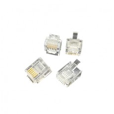PH114-6R: 6 Pins Modular plug 6P6C, 100-Pack