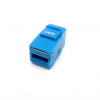 CAT-650: Tool-less Slim Type CAT-6 Keystone Jack (Blue,White)