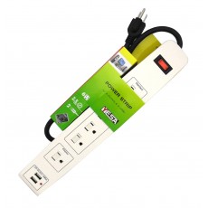 CAT-806: 6 Outlets+2 USB Ports Power Strip (cETL Listed)