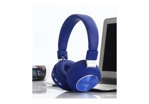 BHS-001BL: Blue Wireless Bluetooth Headphones 