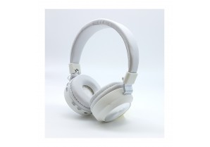 BHS-001W white color: White Wireless Bluetooth Headphones 