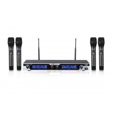 PPA41: 4-Channel UHF Wireless Microphone System, Digital Display