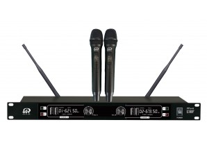 PPA61: 2-Channel UHF Wireless Microphone System, Digital Display