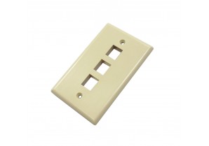 CAT503IV-3: 3 hole wall plate for CAT5/6 