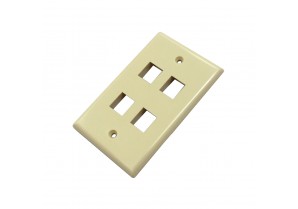 CAT503IV-4: 4 hole wall plate for CAT5/6 