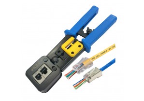 ET1084:   Pass-through Crimping Tool for CAT6 / CAT5e Plugs