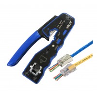 ET1085:  Pass-through Crimping Tool for CAT6 / CAT5e Plugs