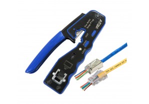 ET1085:  Pass-through Crimping Tool for CAT6 / CAT5e Plugs